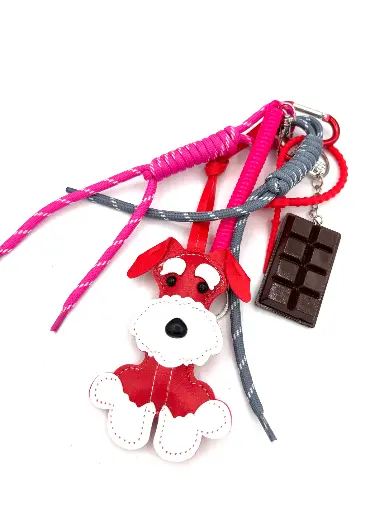 Porte clefs Chien Chocolat