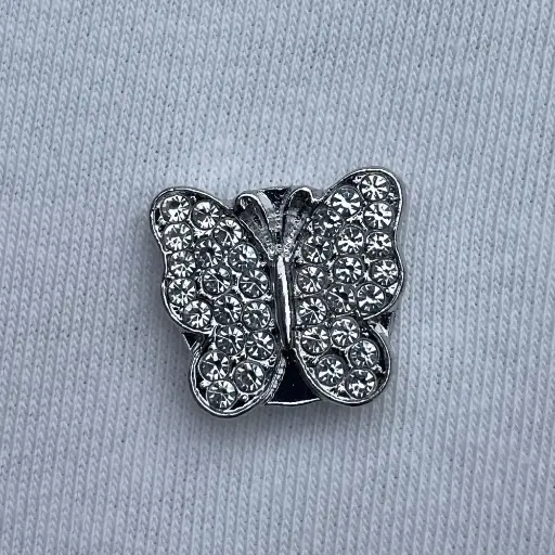 Mini broche aimant Papillon Strass