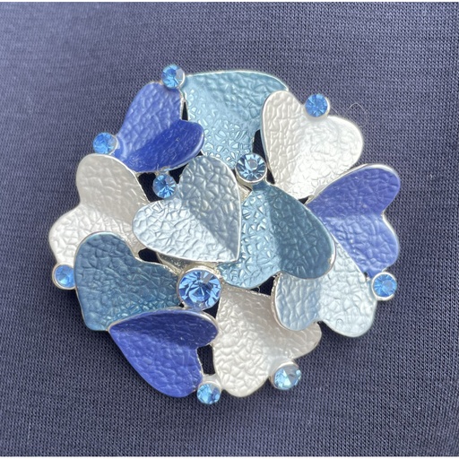 Broche aimant bouquet coeurs