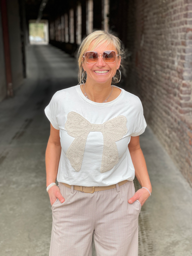 T-shirt Noeud Brodé