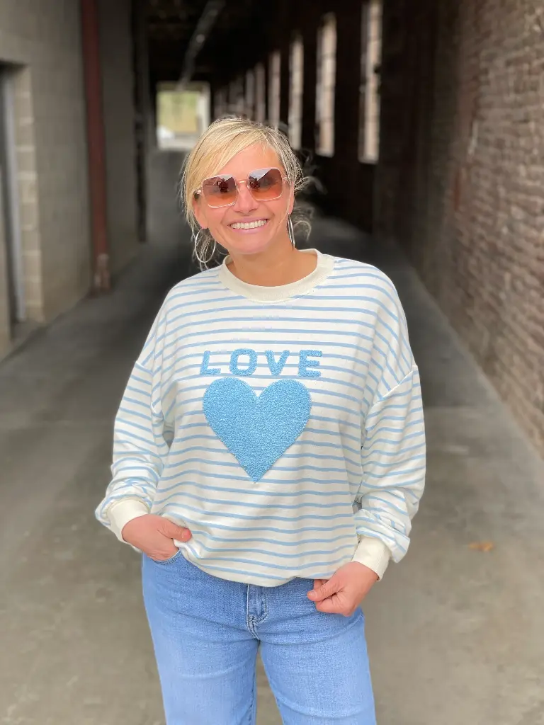 Sweat Marin Love Bouclettes