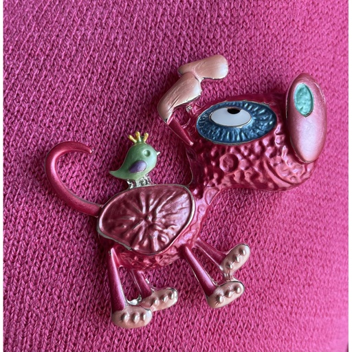 Broche aimant chien gag
