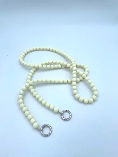 Collier téléphone perles Bois Mat