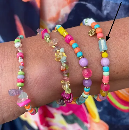 Bracelet Différentes Perles Multicolore