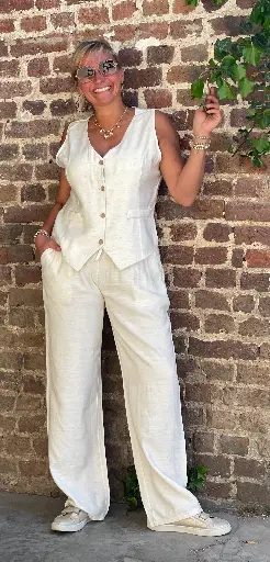 Pantalon Lin