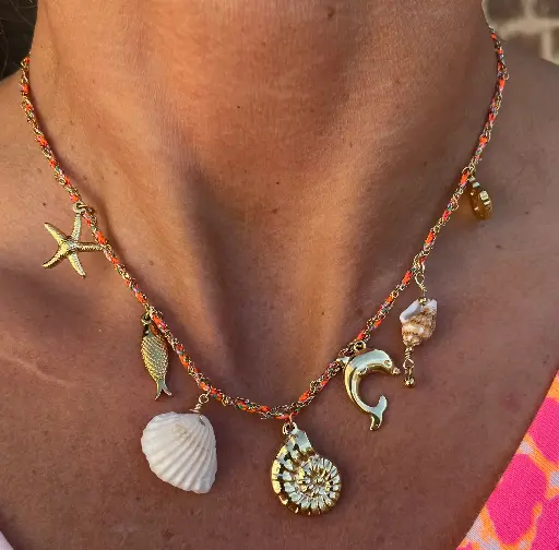 Collier Breloques Plage K083