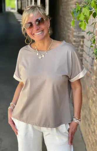 T-shirt Boutons Dos