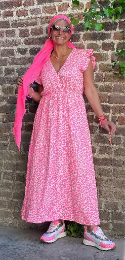 Robe Longue Léo manches Froufrous