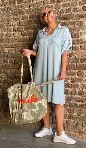 Robe Jeans Bouton