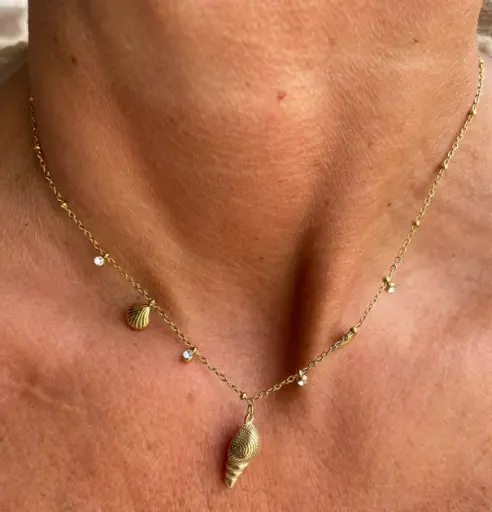 Collier Chaîne petits Coquillages K195