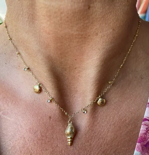 Collier Chaîne petits Coquillages K195