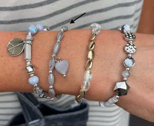 Bracelet Coeur/Ovale n°167