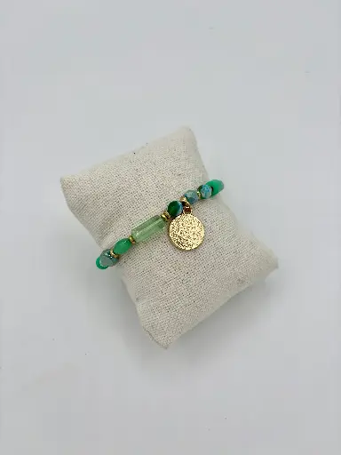 Bracelet Médaillon Relief n°196 (Turquoise) 