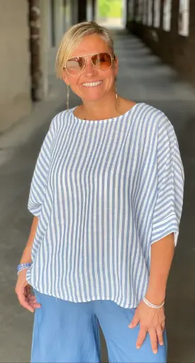Blouse Chauve-Souris Lignes