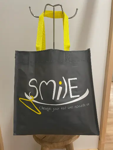 Sac carré Smile réutilisable