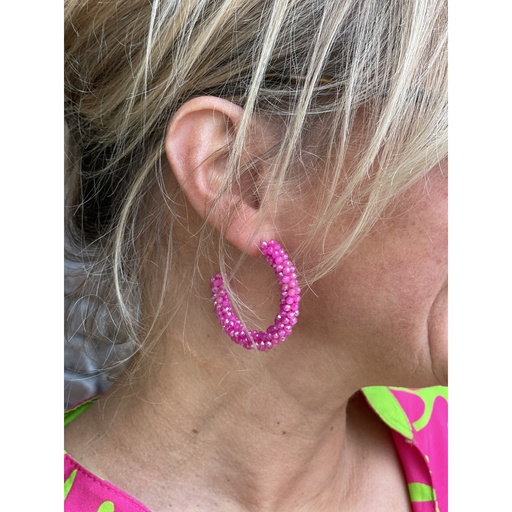 Boucles d'oreilles Créoles Minis Perles n°28