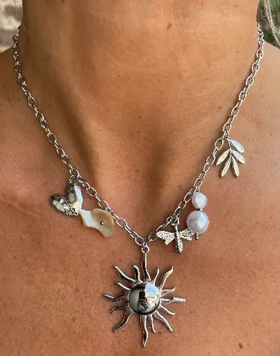 Collier chaine Breloques Big soleil K158