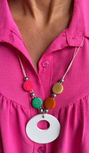 Collier cercle bois 