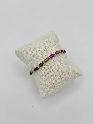 Bracelet perles ovales mat n°194
