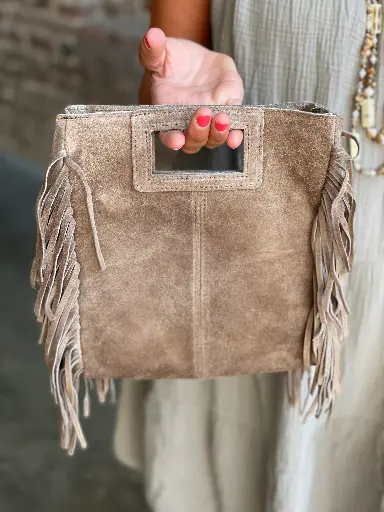 Sac franges daim roi 