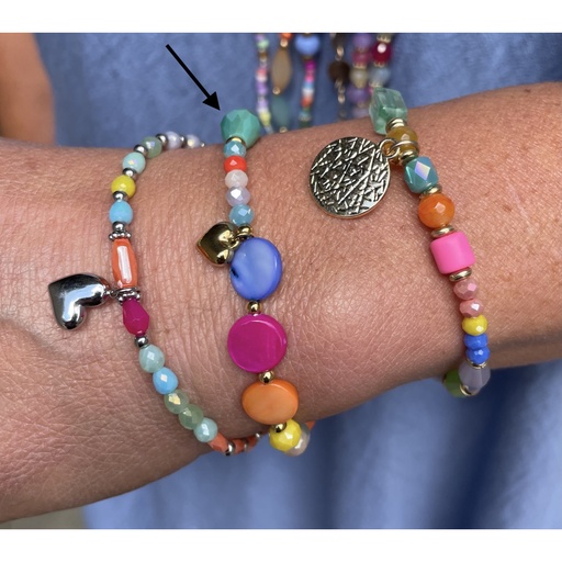 Bracelet 3 pastilles coeur n°78