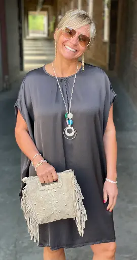 Sac franges daim Roi clous