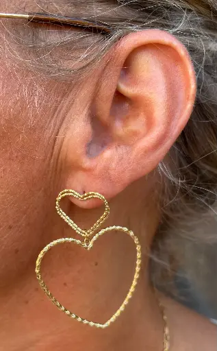 Boucles d'oreilles cœur barbelé n°181