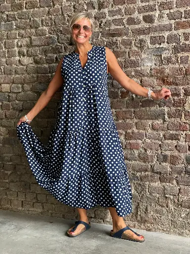 Robe Longue à Pois