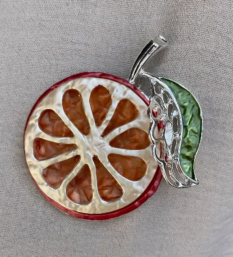 Broche Aimant Orange