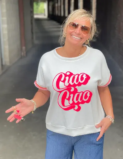 Sweat manches courtes "Ciao Ciao"