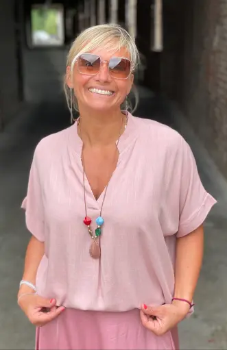 Blouse effet lin