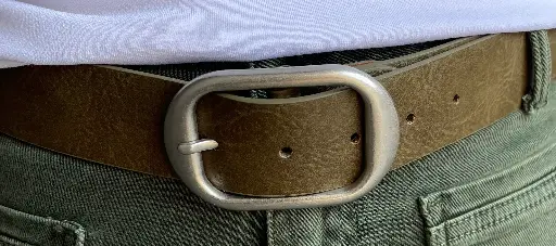 Ceinture Boucle Ovale Métal