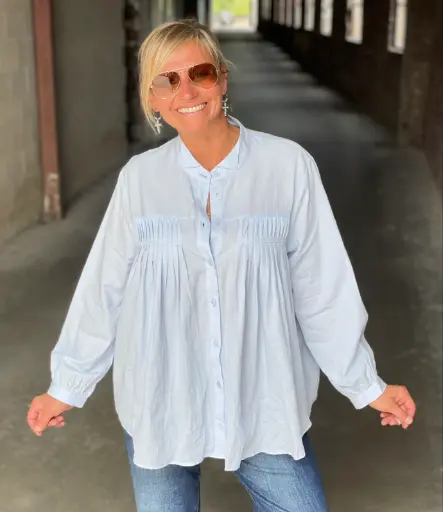 Chemisier Pinces Poitrine