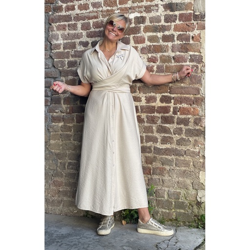 Robe croisée unie