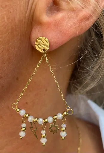 Boucles d'oreilles Trapèze pendant n°188