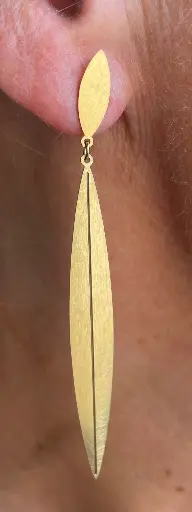 Boucles d'oreilles feuille stilisée n°189