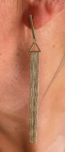 Boucles d'oreilles rideau triangle n°194