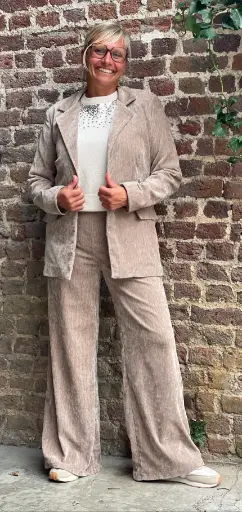 Pantalon velours lisse