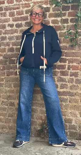 Jeans 4 poches appliquées 