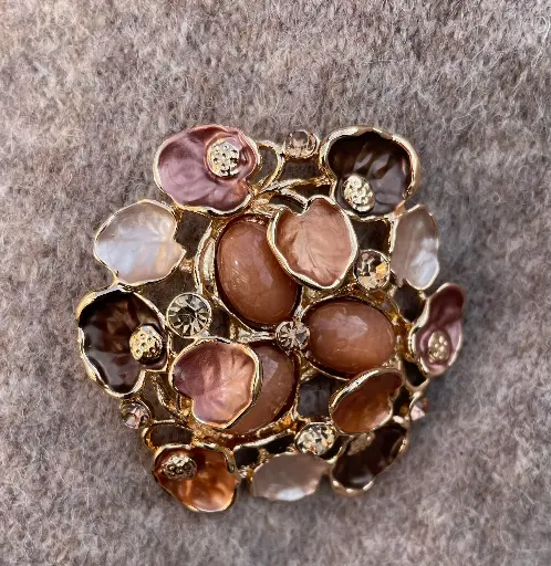 Broche aimant Feuilles Vignes