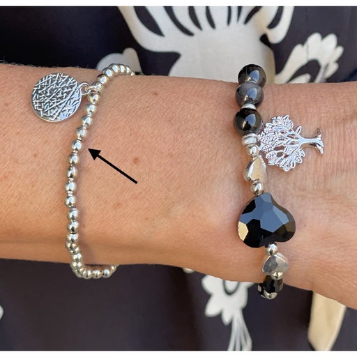 Bracelet argent médaillon n°97 (Argenté)