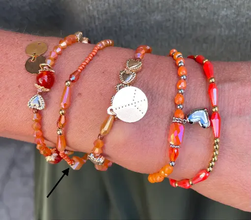 Bracelet mini perles n°261 (Orange)