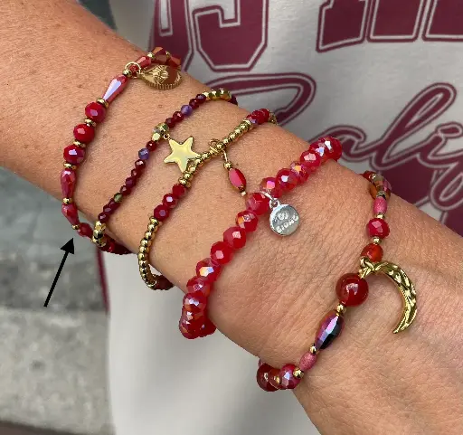 Bracelet oeil pendant n°263 (Rouge)