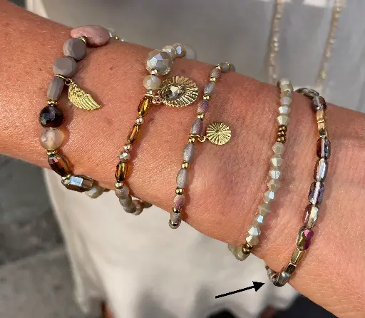 Bracelet perles ovales n°266 (Brun)