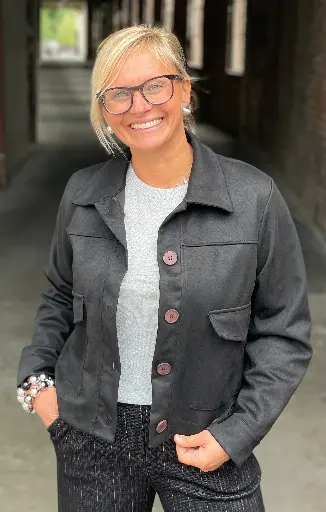 Veste Suédine 2 poches appliquées