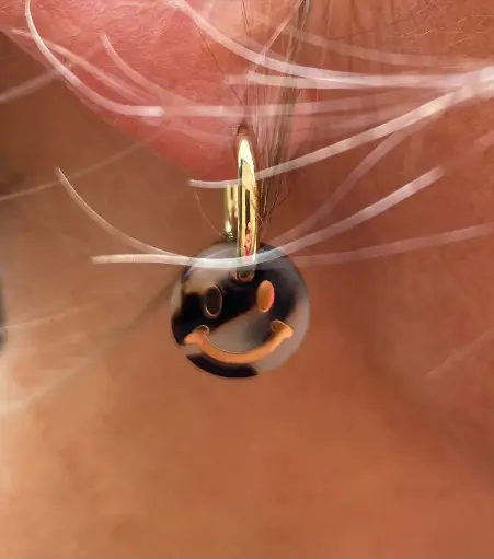 Boucles d'oreilles Smiley Léopard
