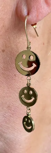 Boucles d'oreilles triple smileys n°198