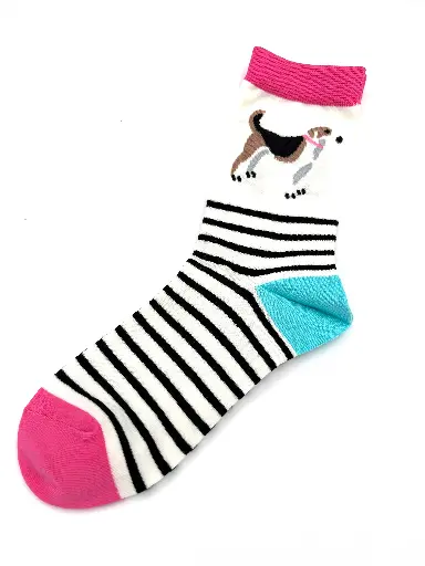 Chaussettes Chien Lignes 