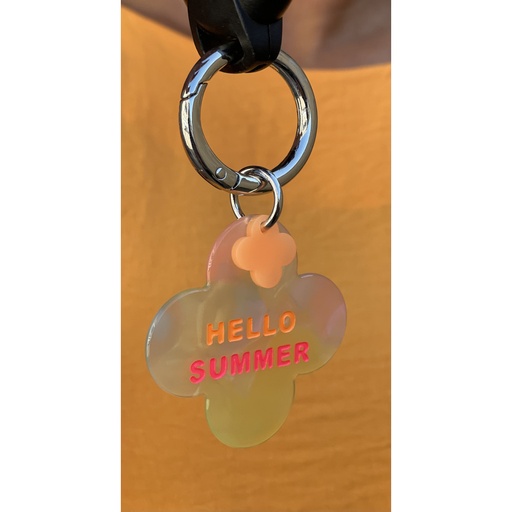 Porte clefs Trèfle Hello Summer