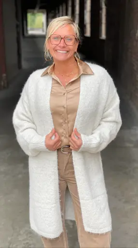 Long Gilet Fil Brillant